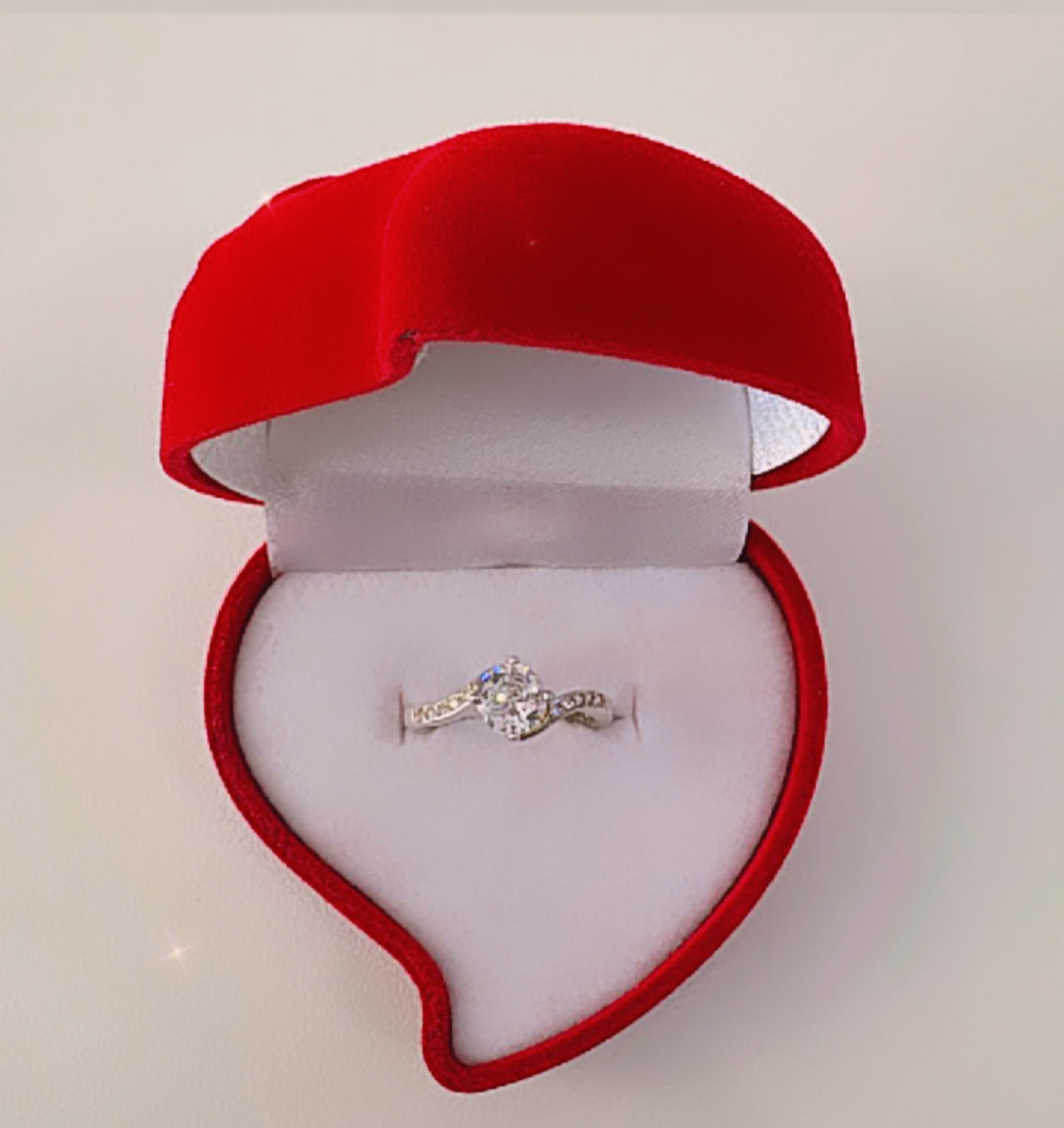 Anillo solitario de plata