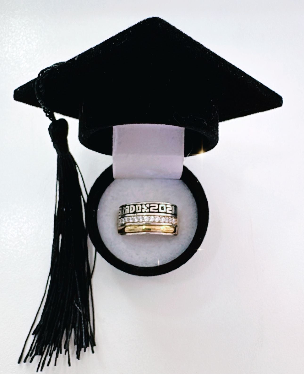 Anillo de plata con laminado de oro