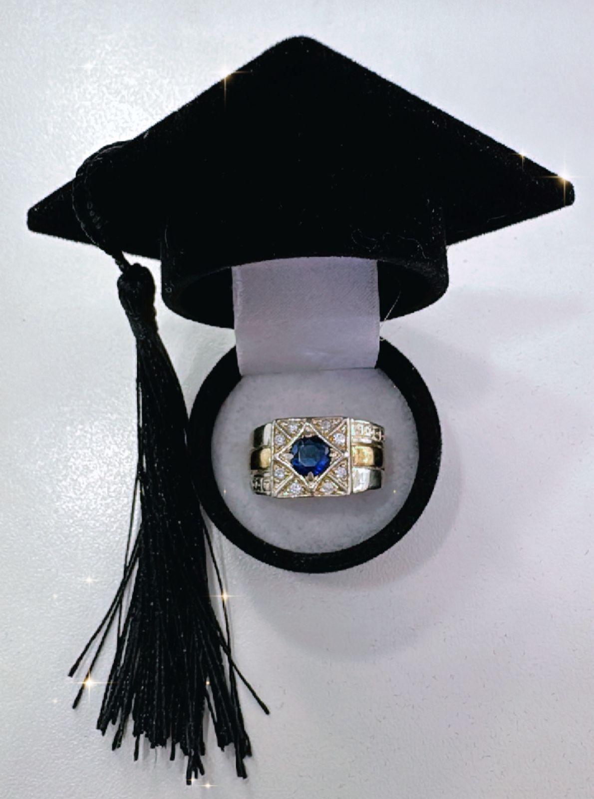 Anillo de plata y laminado de oro