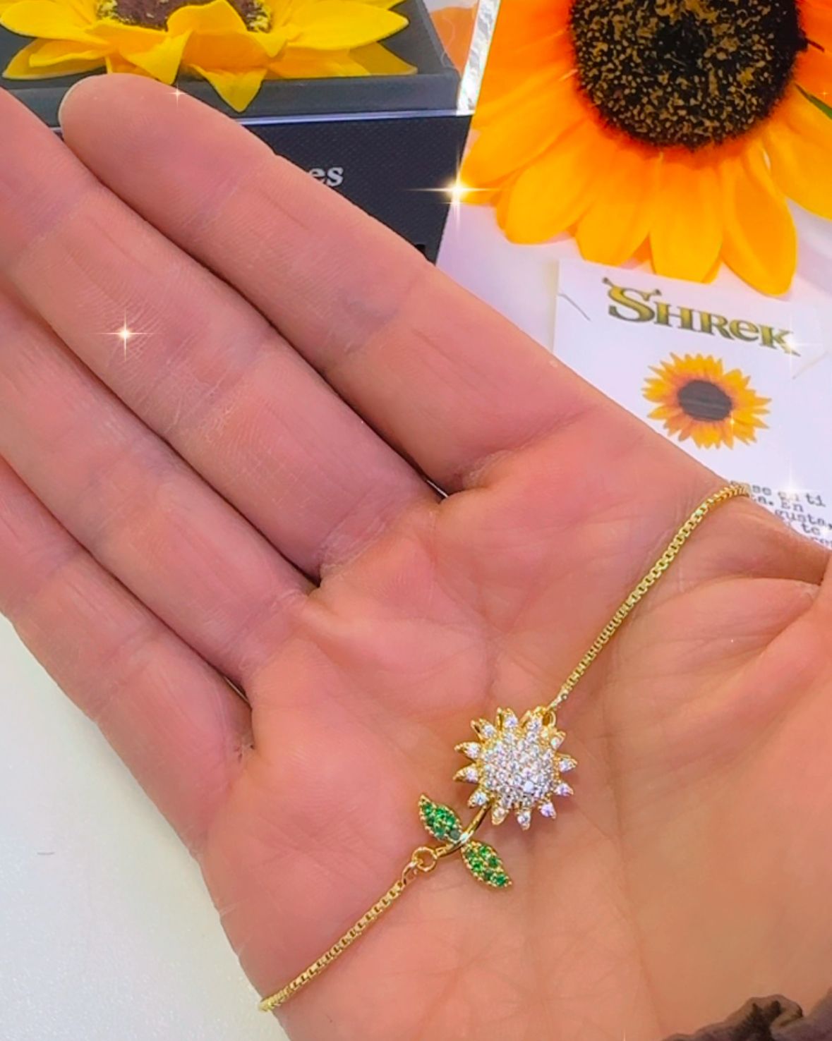 Pulsera de Girasol y cofre