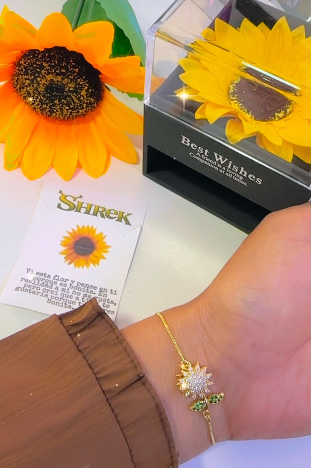 Pulsera de Girasol y cofre