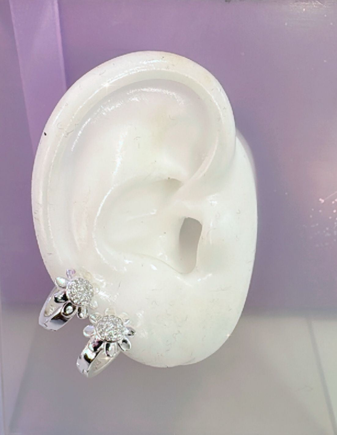 Aretes de plata de Girasol
