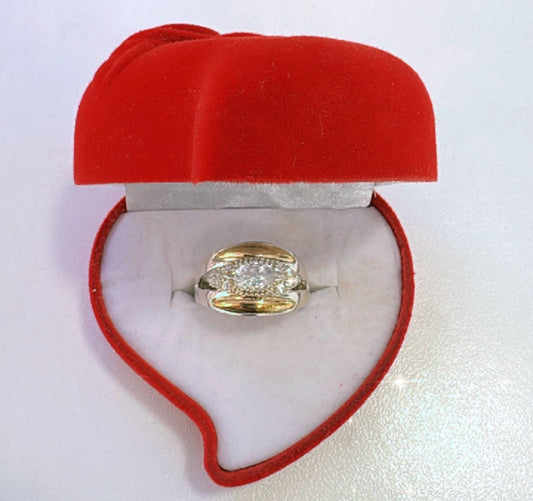 Anillo de plata y laminado de oro