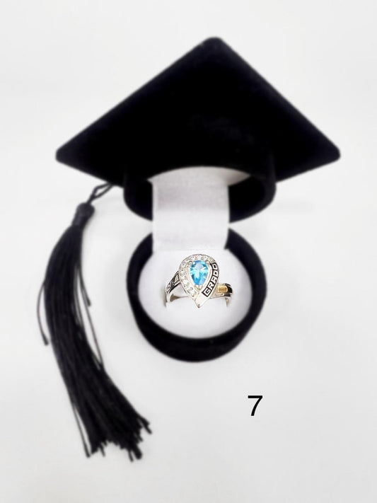 Anillo de plata y láminas de oro