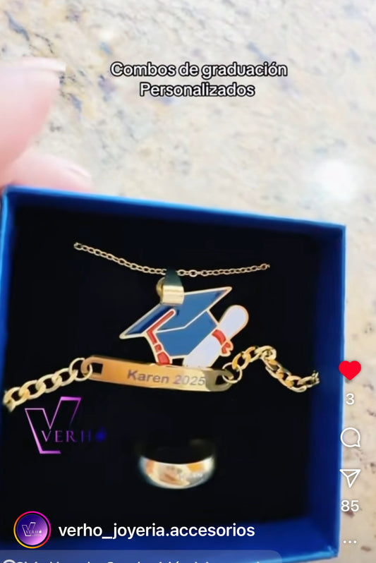 Combo Cadena, pulsera y anillo