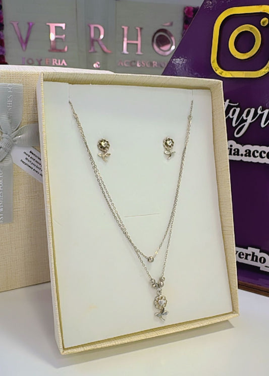 Juego cadena de dos niveles de Plata