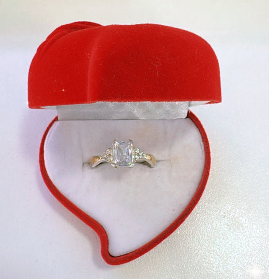 Anillo de plata y laminado de oro