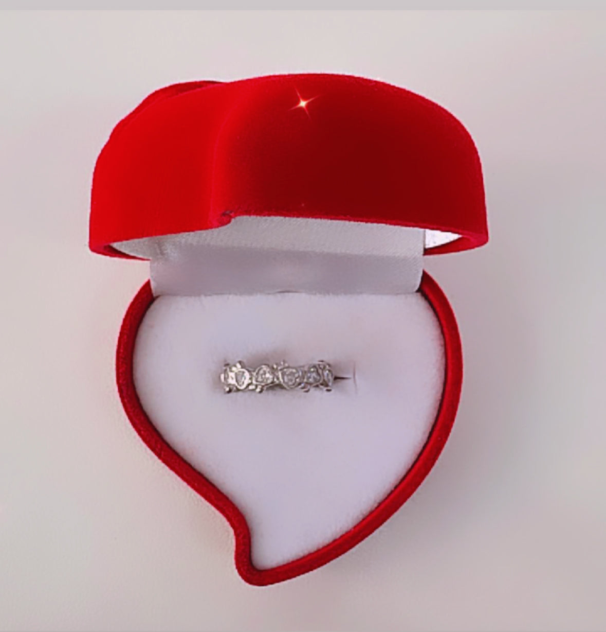Anillo de corazones de Plata