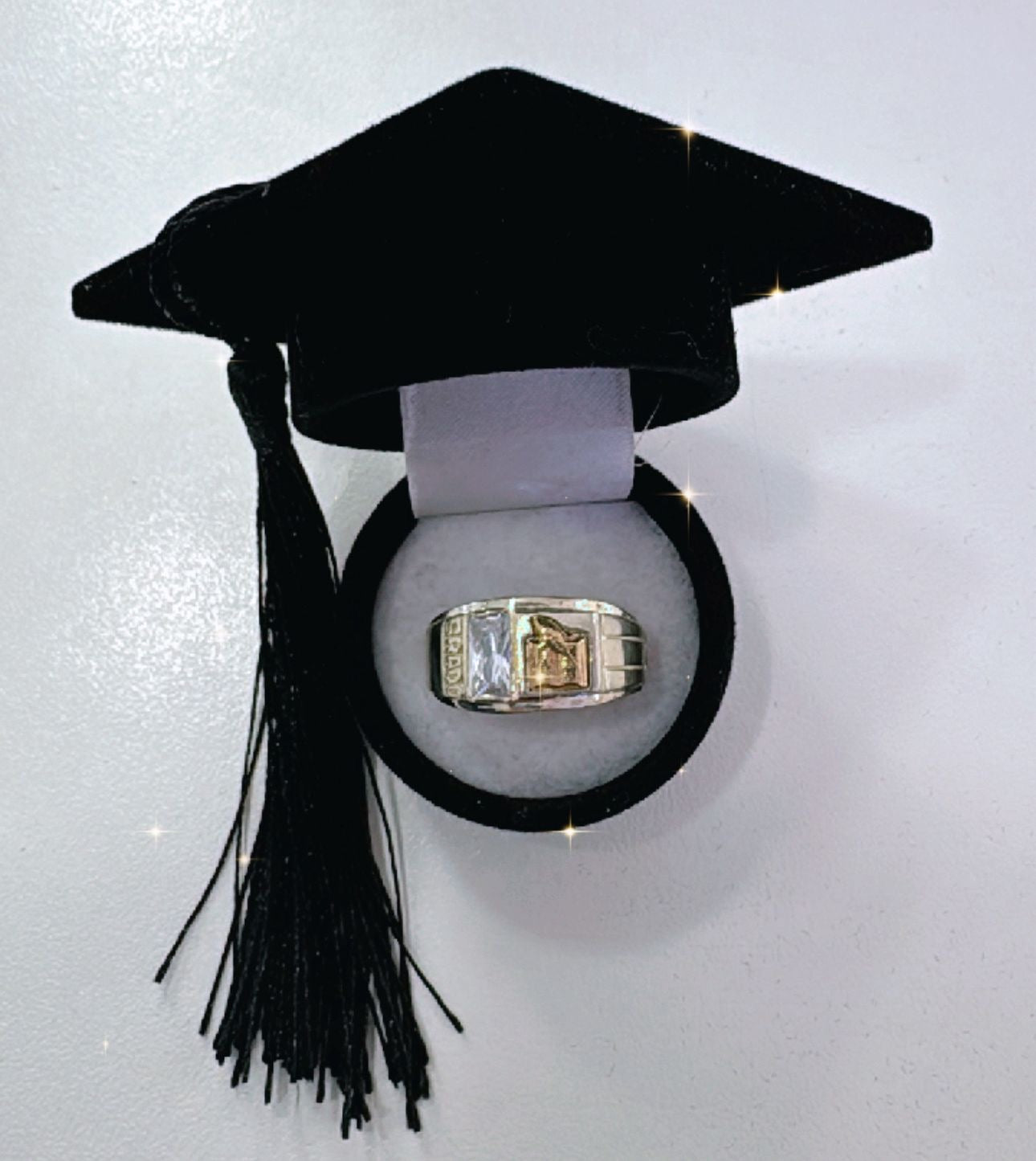 Anillo de plata y laminado de oro