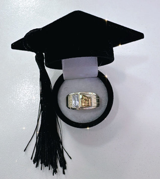 Anillo de plata y laminado de oro