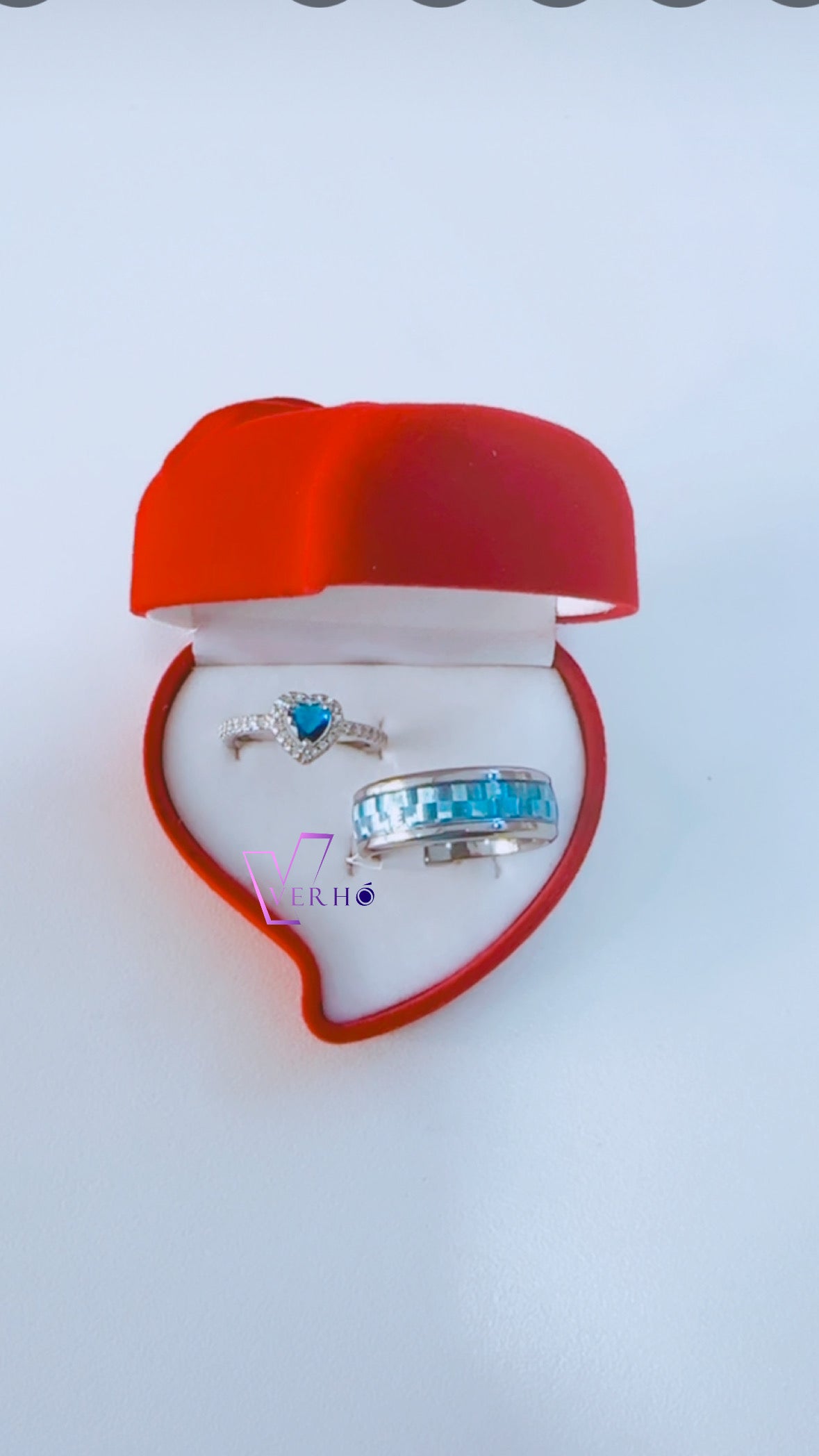 Anillos de Promesa Sky blue love