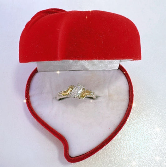 Anillo de plata y laminado de oro