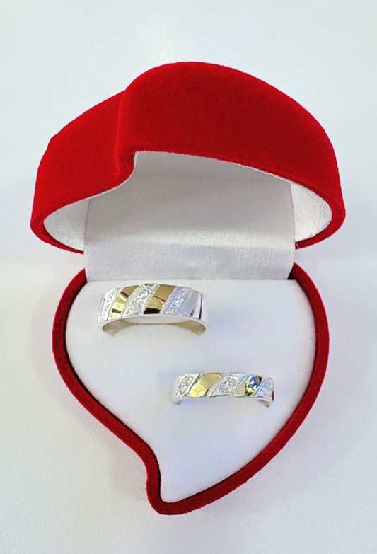 Aros de plata y laminado de Oro