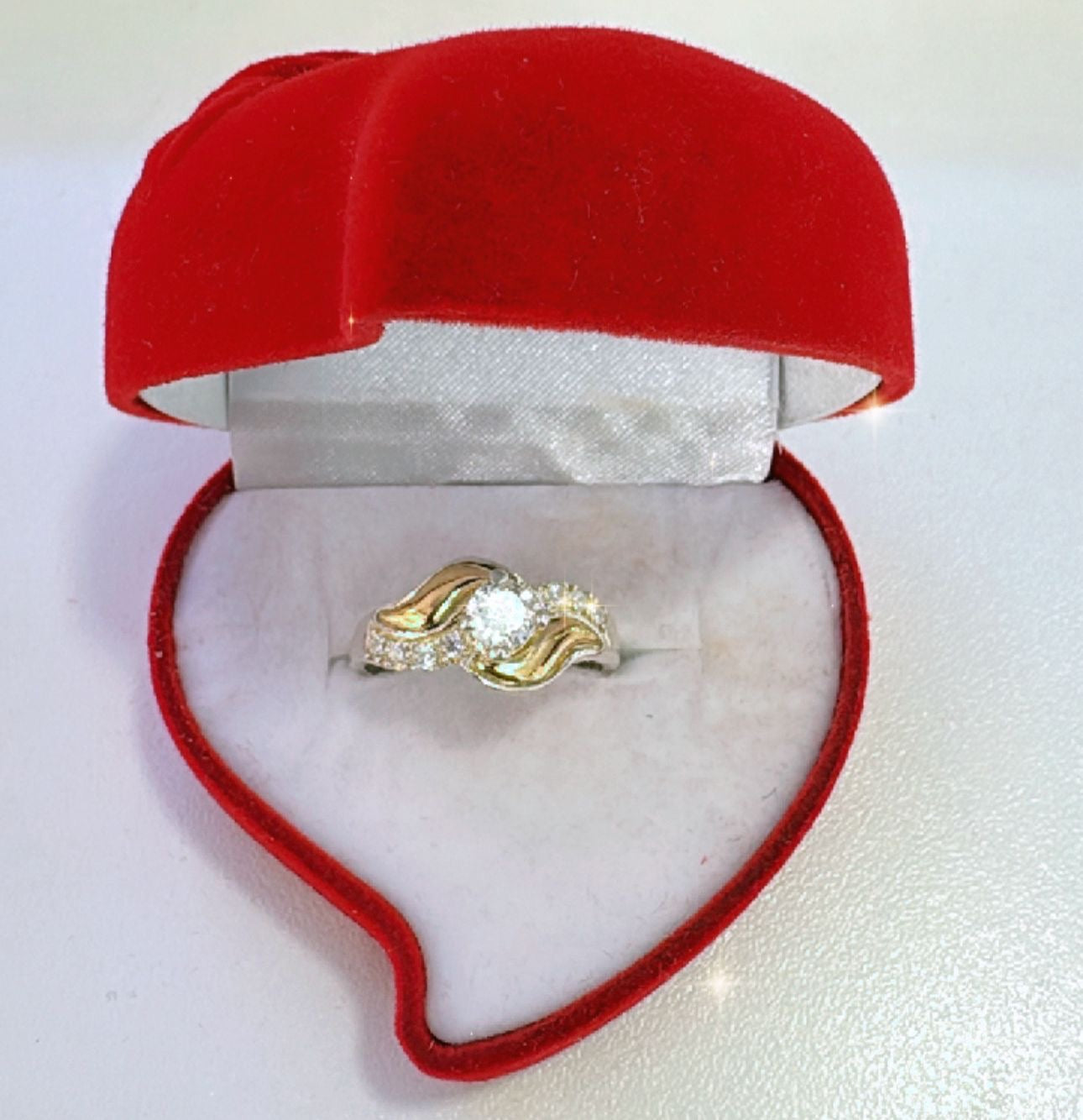Anillo de plata y laminado de oro