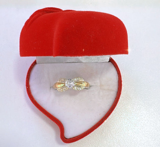 Anillo de plata y laminado de oro