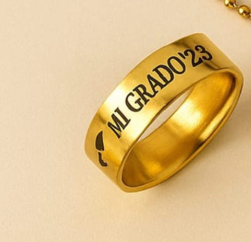 Anillo de acero personalizado
