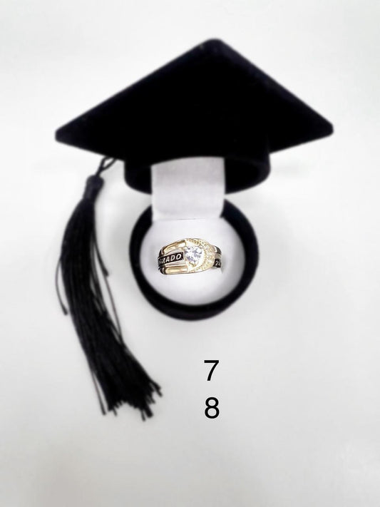 Anillo de plata y láminas de Oro