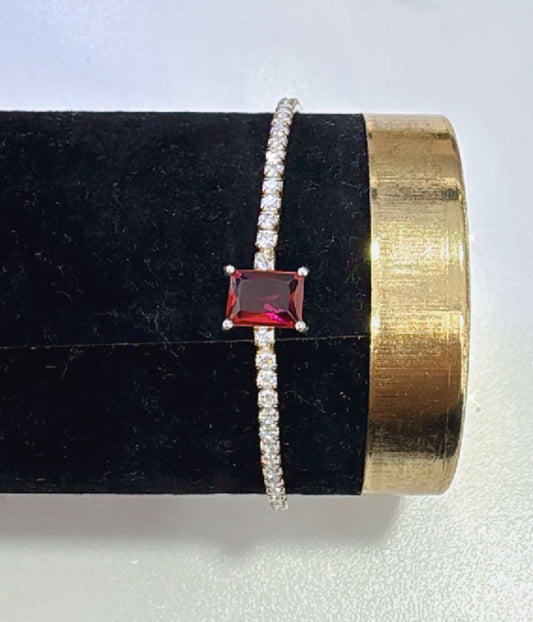 Pulsera enjoyada de plata