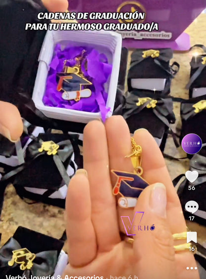 Cadena de Graduación y grabado láser personalizado