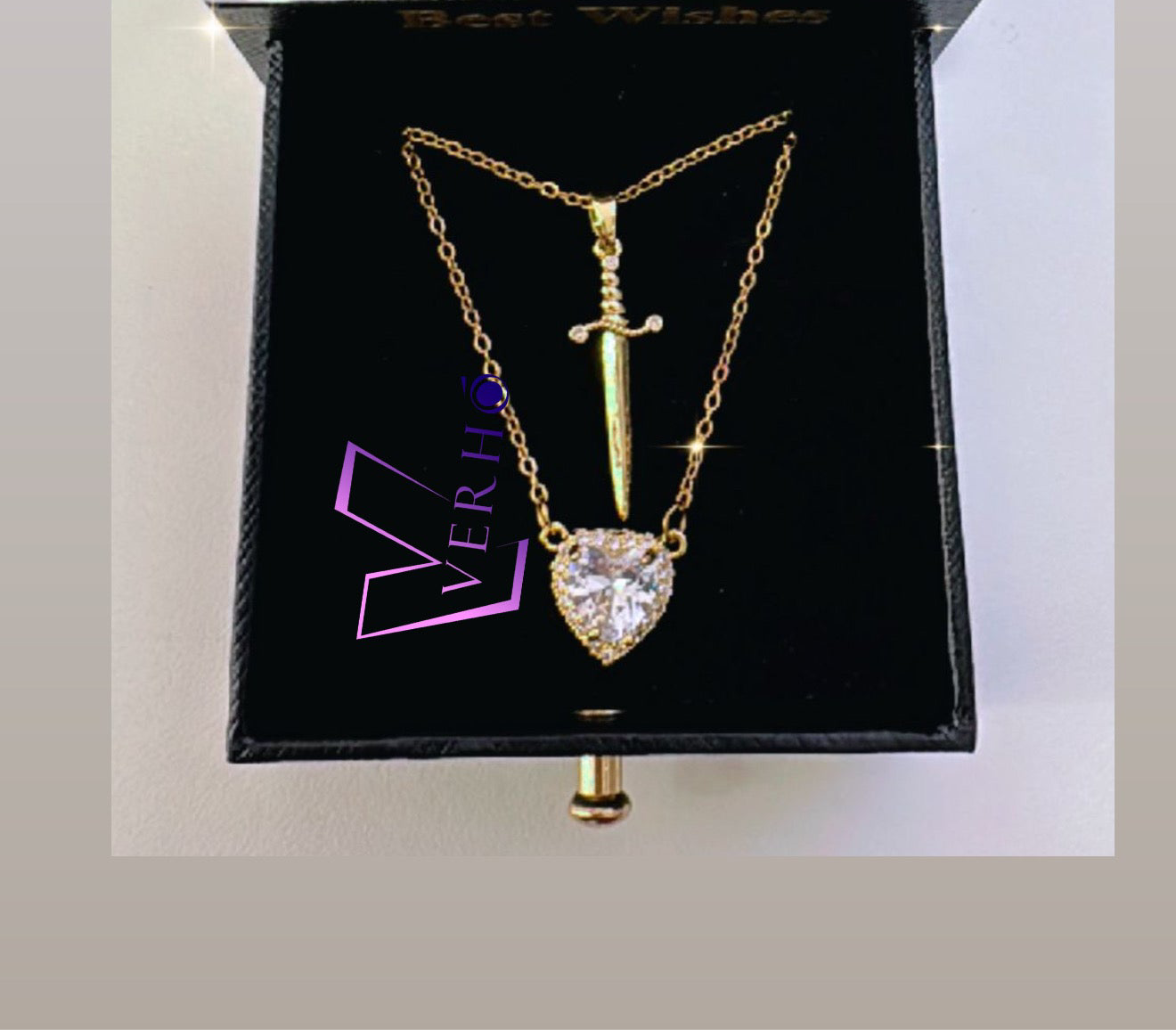 Cadena de Daga y corazón