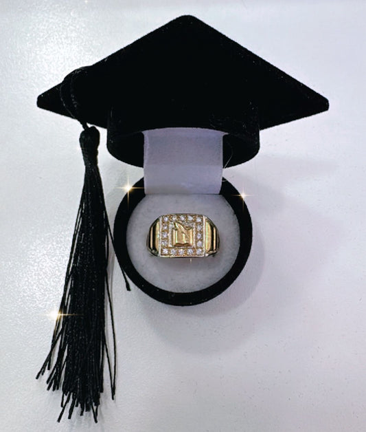 Anillo de plata y laminado de oro