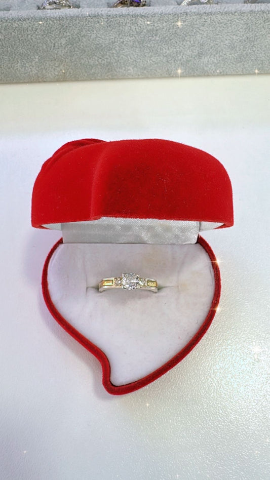 Anillo de plata y laminado de oro