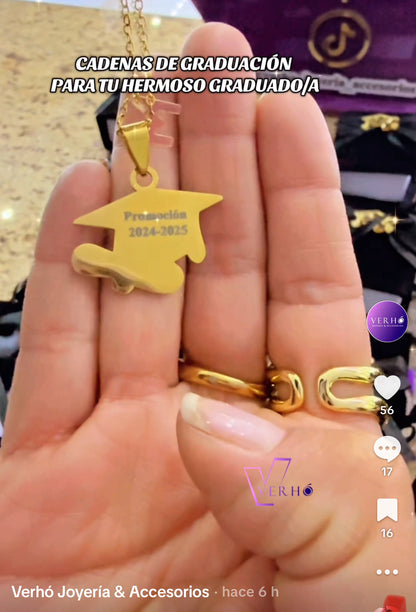 Cadena de Graduación y grabado láser personalizado