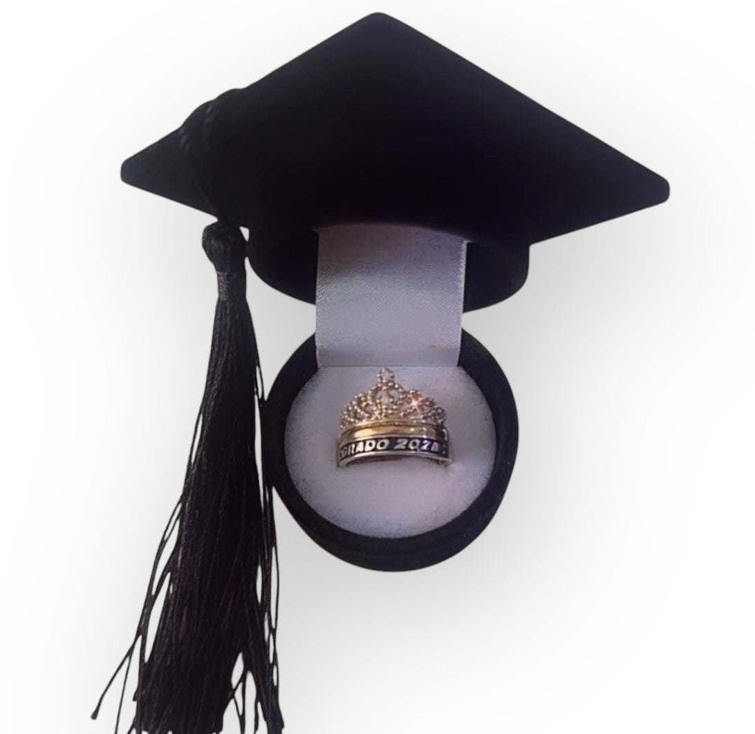 Anillo de grado de plata con laminado de oro