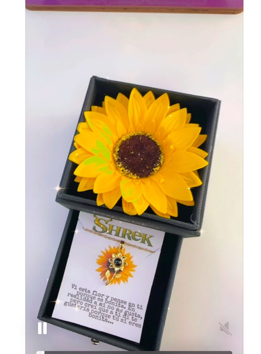 Cofre y Girasol Te amo en 100 idiomas