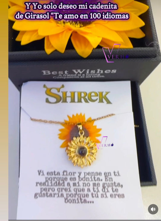 Cofre y girasol  te amo en 100 idiomas