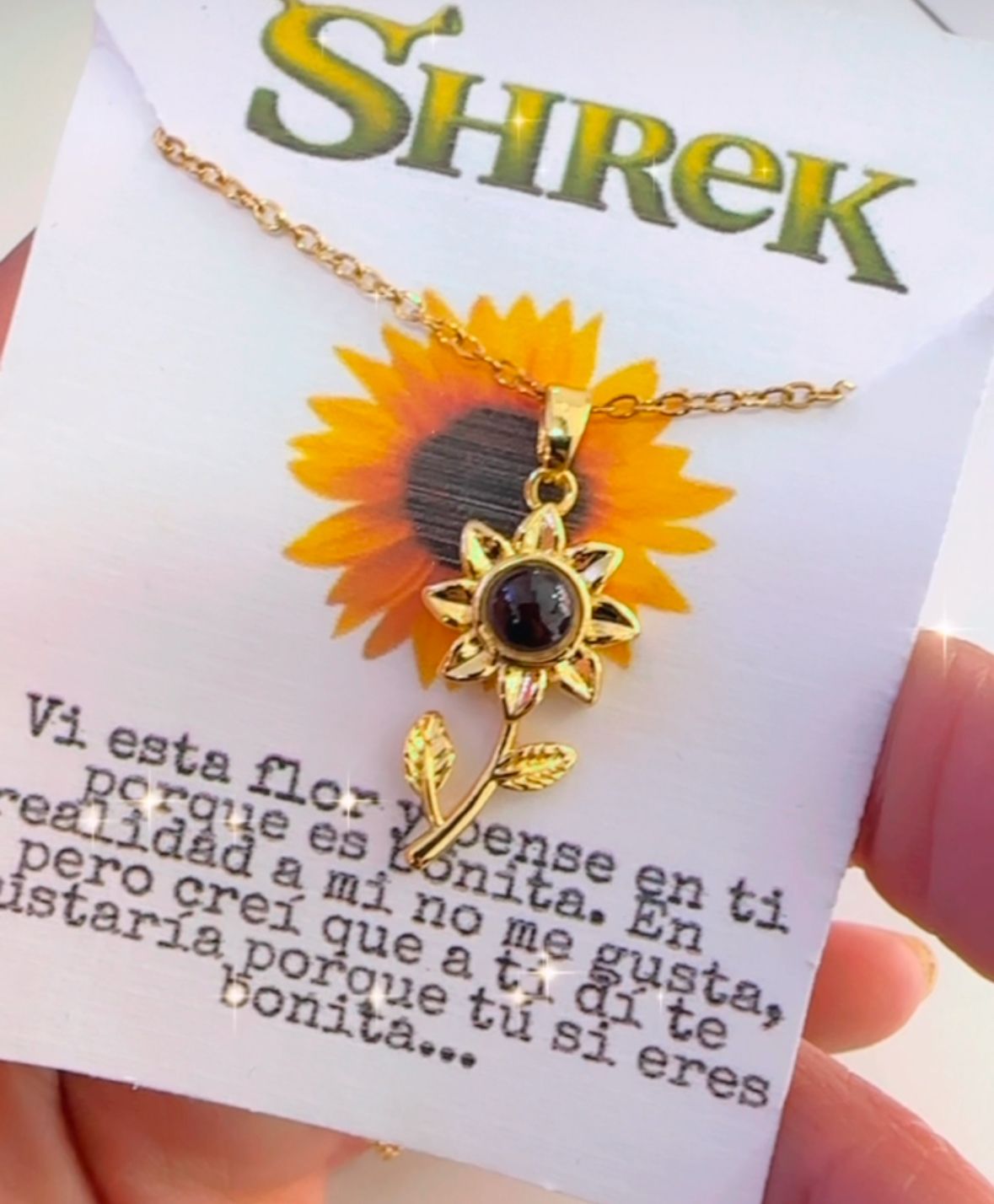 Girasol con mensaje Te amo en 100 idiomas