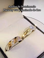 Anillos de matrimonio Plata con lamiado de Oro